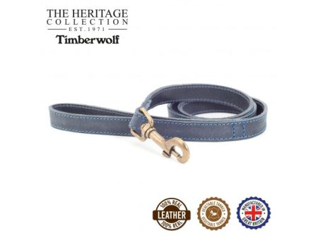 Ancol - Timberwolf Leather Lead - Blue - 1m (40 ) x 1.9cm Discount