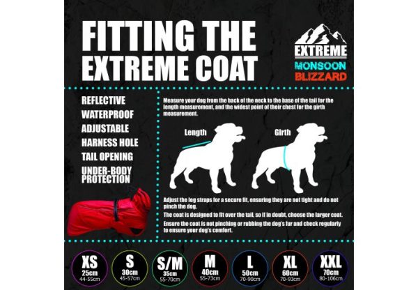 Ancol - Extreme Monsoon Dog Coat - Black - small medium - 35cm on Sale