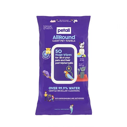 Petall - All round Giant Pet Towels - 50 Wipes Online now