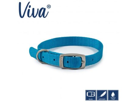 Ancol - Viva Nylon Buckle Collar - Blue - Size 3 (28-36cm) For Cheap