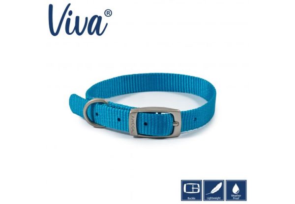 Ancol - Viva Nylon Buckle Collar - Blue - Size 3 (28-36cm) For Cheap