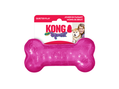 Kong - Squeezz Crackle Bone - Assorted - Medium Hot on Sale