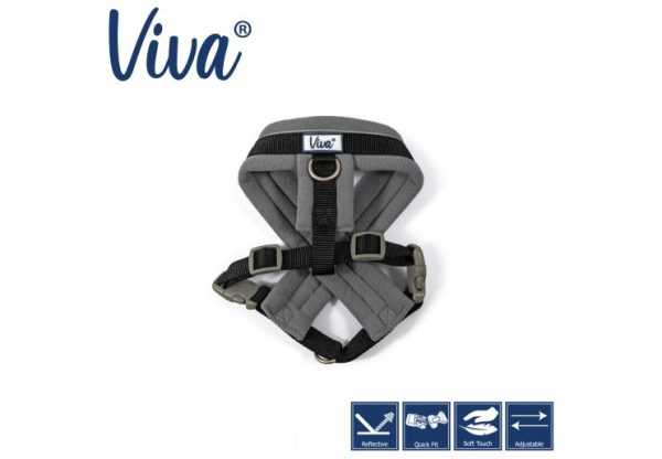 Ancol - Viva Nylon Padded Harness - Black - Medium (41-53cm) For Cheap