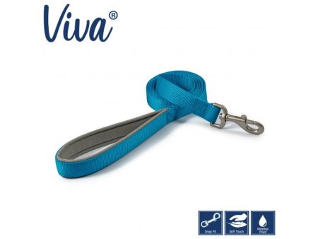 Ancol - Viva Nylon Padded Snap Lead - Blue - 100cm x 25mm (Max 75kg) Online Sale