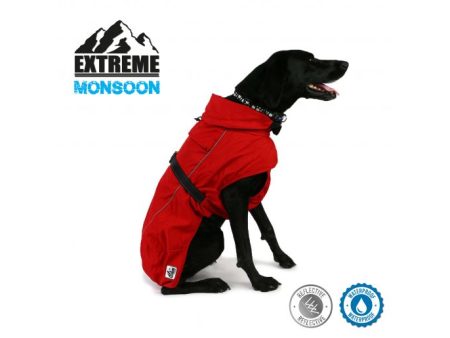 Ancol - Extreme Monsoon Dog Coat - Red - xx large - 70cm Online