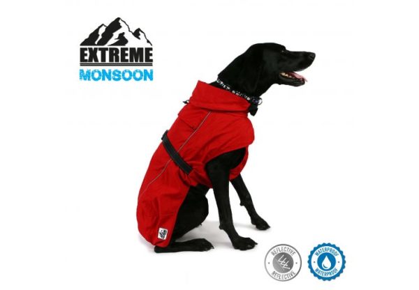 Ancol - Extreme Monsoon Dog Coat - Red - xx large - 70cm Online