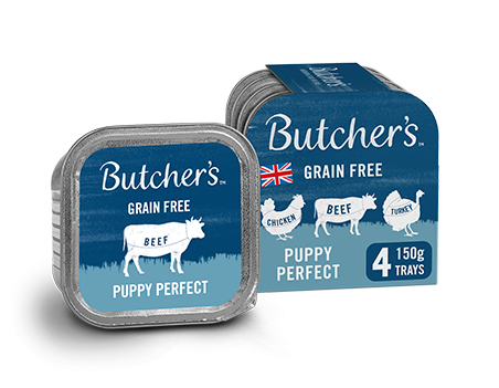 Butcher s - Puppy Perfect Foil tray - 4 pack - 150g Supply