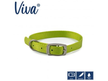 Ancol - Viva Nylon Buckle Collar - Lime - Size 3 (28-36cm) Fashion