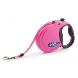 Ancol - Viva Retractable 5m Lead - Pink - Small Online Hot Sale