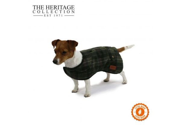 Ancol - Heritage Green Check Coat - 35cm For Cheap