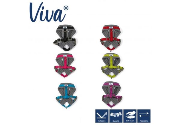 Ancol - Viva Nylon Padded Harness - Lime - Medium (41-53cm) Online Hot Sale