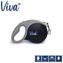 Ancol - Viva Retractable 5m Lead - Black - Small Fashion