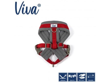 Ancol - Viva Nylon Padded Harness - Red - Medium (41-53cm) For Cheap