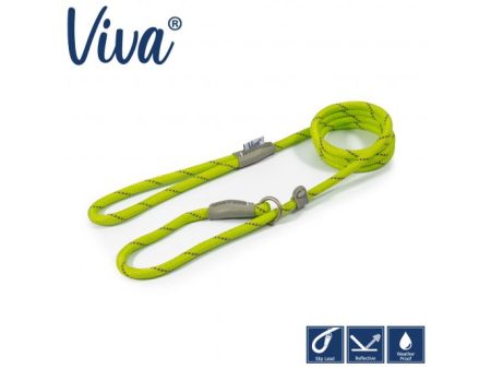 Ancol - Viva Nylon Reflective Rope Slip Lead - Lime - 150cm x 8mm (Max 20kg) Cheap