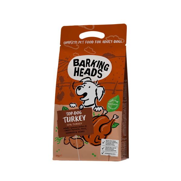 Barking Heads - Top Dog Turkey Adult Dog Grain Free - 2kg For Sale