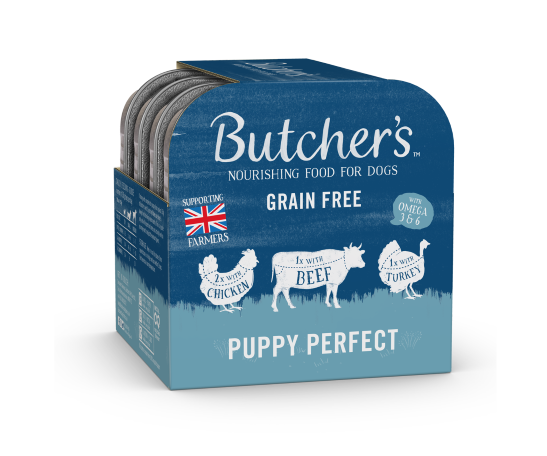 Butcher s - Puppy Perfect Foil tray - 4 pack - 150g Supply