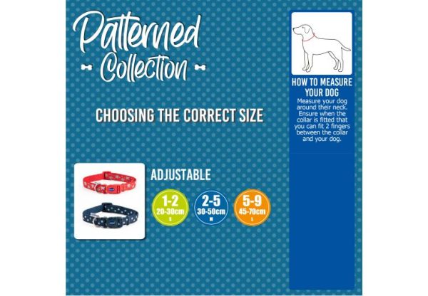 Ancol - Reflective Bone Collar - Blue - Large (45-70cm) Discount