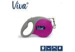 Ancol - Viva Retractable 5m Lead - Purple - Small Sale