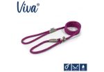 Ancol - Viva Nylon Reflective Rope Slip Lead - Purple - 150cm x 12mm (Max 50kg) on Sale