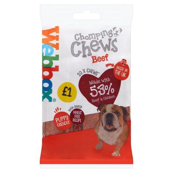 Webbox - Chomping Chews - Beef - 200g For Cheap