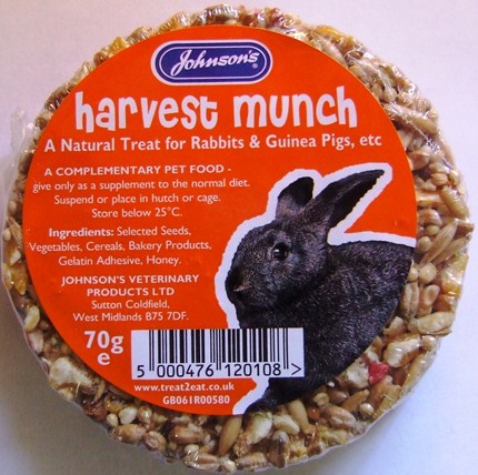 Johnsons - Harvest Munch - Rabbit   Guinea Pig Treat - 70g For Cheap