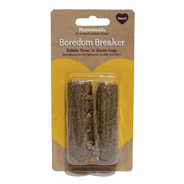 Boredom Breaker - Treat N Gnaw Logs 2pc - Small (8x2.5cm) Fashion