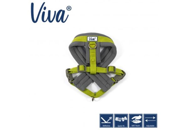 Ancol - Viva Nylon Padded Harness - Lime - Large (52-71cm) Hot on Sale