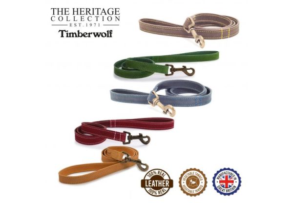 Ancol - Timberwolf Leather Lead - Raspberry - 1mx19mm Online