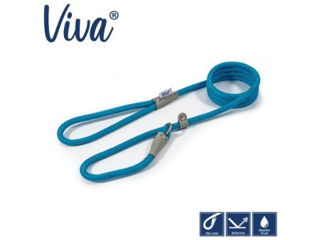 Ancol - Viva Nylon Reflective Rope Slip Lead - Blue - 120cm x 12mm (Max50kg) Fashion