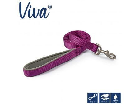 Ancol - Viva Nylon Padded Snap Lead - Purple - 180cm x 25mm (Max 75kg) Supply