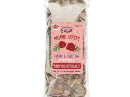 Burgess - Excel - Forage & Feast Hay Bar - Rose - 60g For Cheap