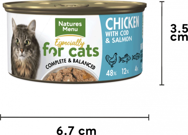 Natures Menu - Especially For Cats - Senior Cat Food - Chicken, Cod & Salmon - 85g Online