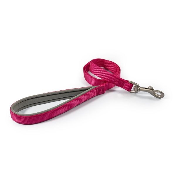 Ancol - Viva Nylon Padded Snap Lead - Pink - 100cm x 25mm (Max 75kg) Discount