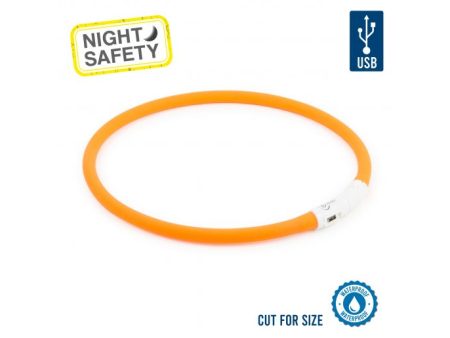 Ancol - USB Rechargeable Safety Halo - Orange - 70cm Online