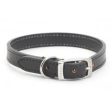 Ancol - Classic Leather Collar - Black - 14  (Size 2) Online