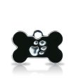 Custom Engraved Pet Tag - Patterned Small Bone With Paw Print Online