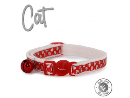 Ancol - Reflective Gloss Cat Collar - Red Heart Online Sale