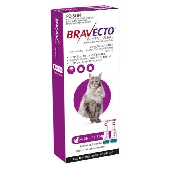 6 Month Bravecto Spot On for Large Cats FREE GIFT WITH PURCHASE!* Discount