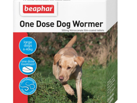 Beaphar - One Dose Wormer (20 to 40kg) - 4 Tablets Discount