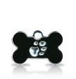 Custom Engraved Pet Tag - Patterned Large Bone With Paw Print Discount