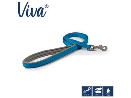 Ancol - Viva Nylon Padded Snap Lead - Blue - 100cm x 12mm (Max 20kg) Online Hot Sale