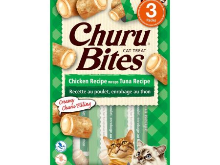 Inaba Cat Churu Bites Chicken Wraps with Tuna 3pk For Cheap