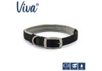 Ancol - Viva Nylon Padded Buckle Collar - Black - Size 8 (55-63cm) Online Sale