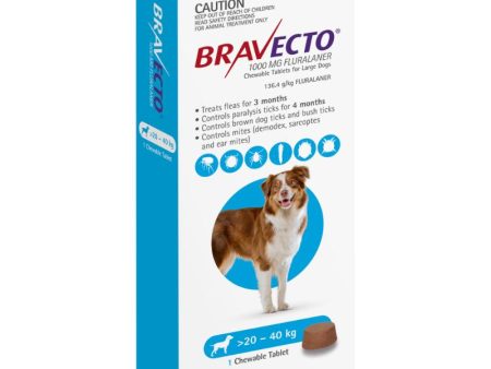 3 Month Bravecto Chew for Large Dogs Blue FREE GIFT WITH PURCHASE!* on Sale