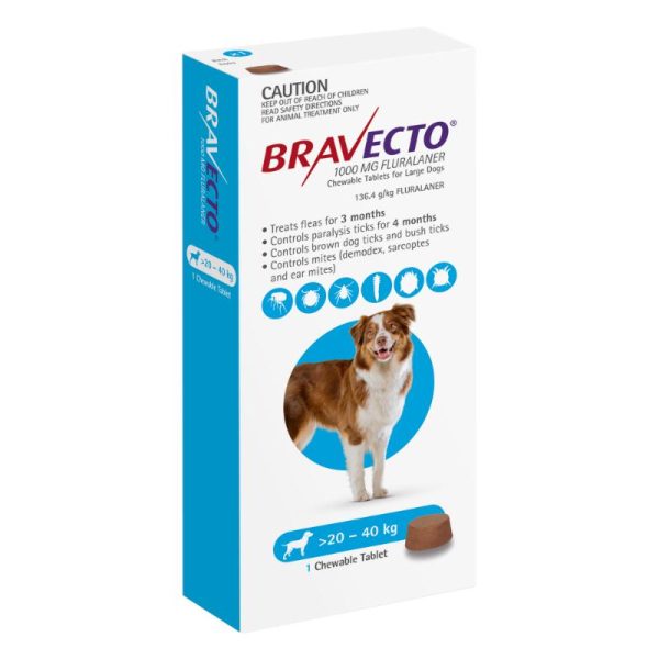 3 Month Bravecto Chew for Large Dogs Blue FREE GIFT WITH PURCHASE!* on Sale