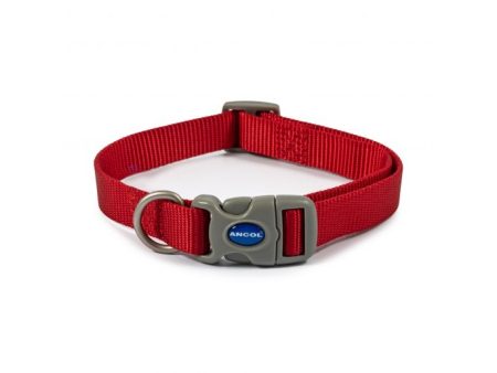 Ancol - Viva Nylon Adjustable Collar - Red - Large (45-70cm) on Sale