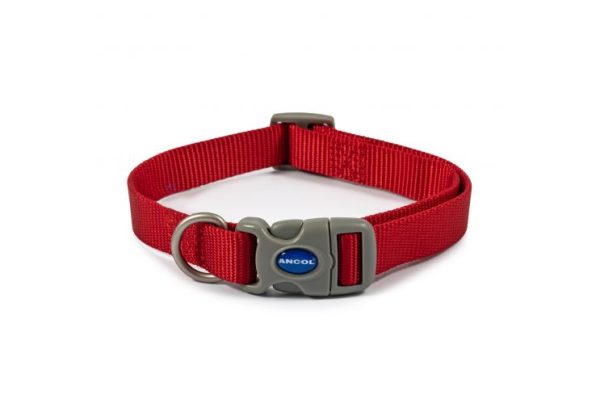 Ancol - Viva Nylon Adjustable Collar - Red - Large (45-70cm) on Sale