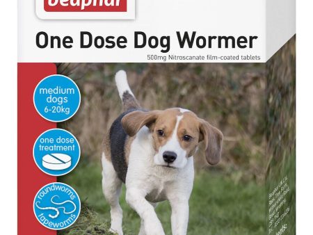 Beaphar - One Dose Wormer - Medium Dog (6-20kg) - 2 Tablets Online now