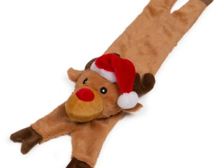 Animate - Reindeer Squeaky Flat Dog Toy - 40cm Online