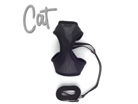 Ancol - Soft Cat Harness - Black - Small For Discount